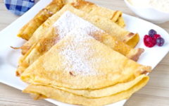 Заварные блины на кефире и кипятке с дырочками: рецепт с фото