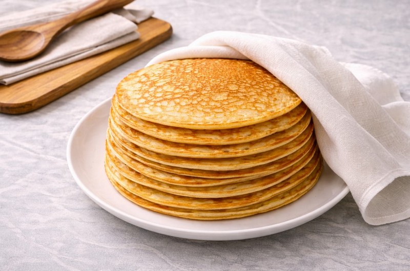Блины на воде с яйцами тонкие и вкусные