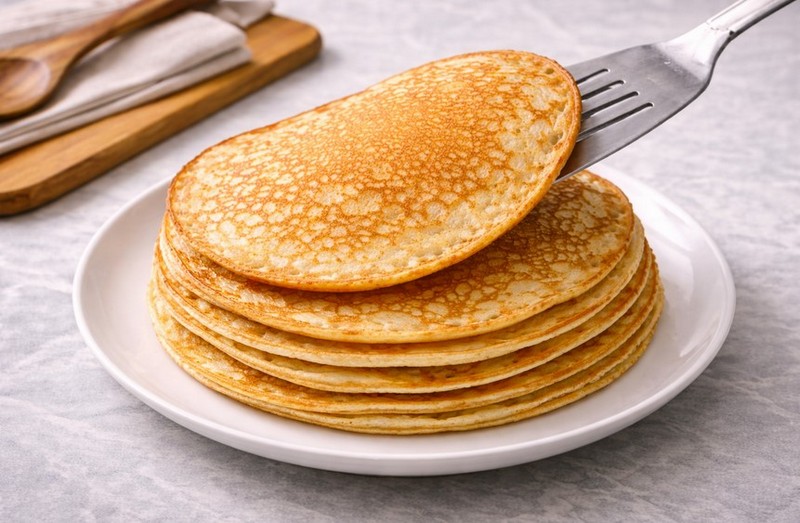 Блины на воде с яйцами тонкие и вкусные