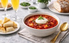 Борщ с курицей и квашеной капустой