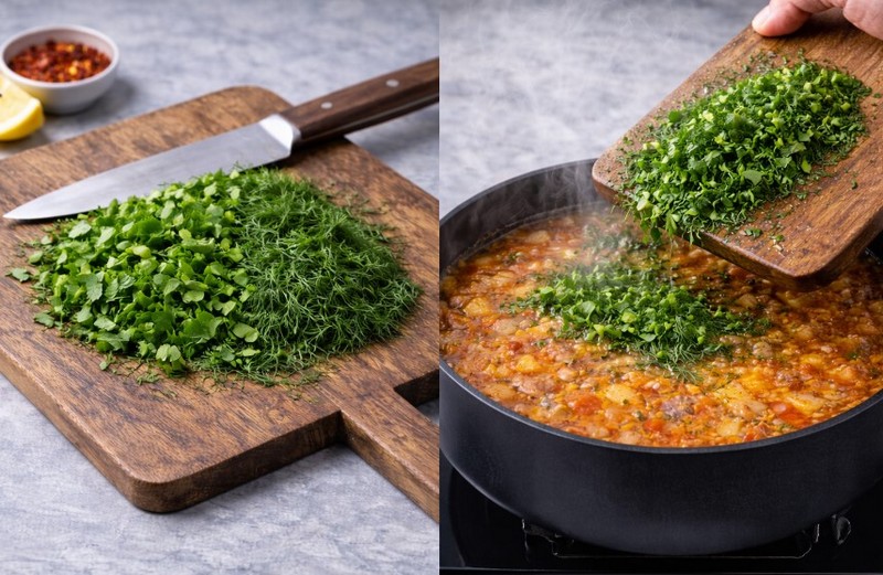 Классический харчо из свинины с рисом и картошкой