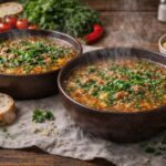 Классический харчо из свинины с рисом и картошкой