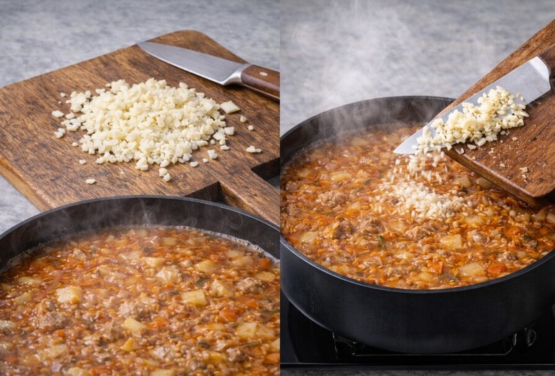 Классический харчо из свинины с рисом и картошкой