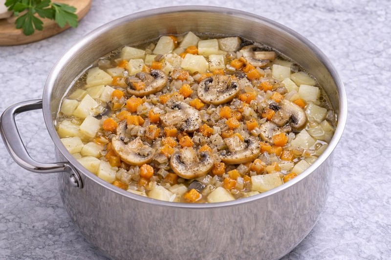 Сырный крем суп с грибами