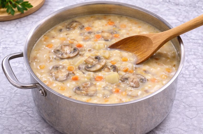 Сырный крем суп с грибами